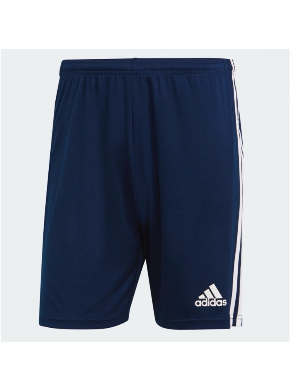 adidas Navy Athletic Shorts with White 3-Stripes